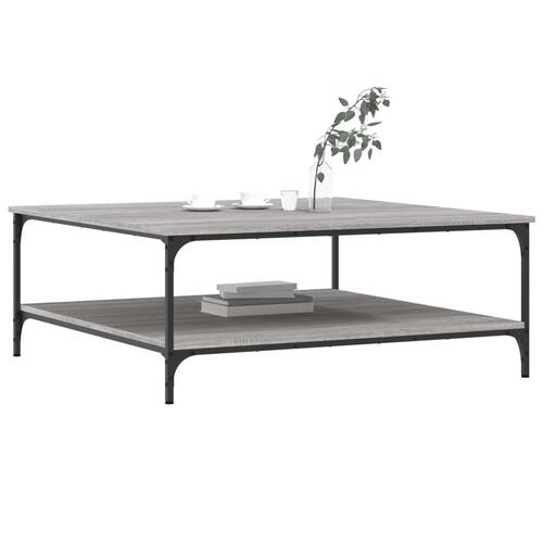 Sofabord 100x100x40 cm konstrueret træ grå sonoma-eg