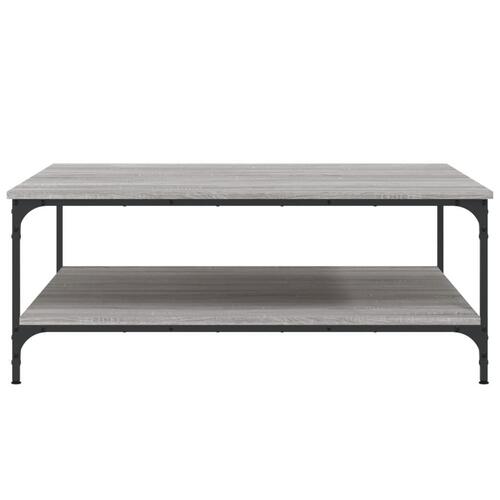 Sofabord 100x100x40 cm konstrueret træ grå sonoma-eg