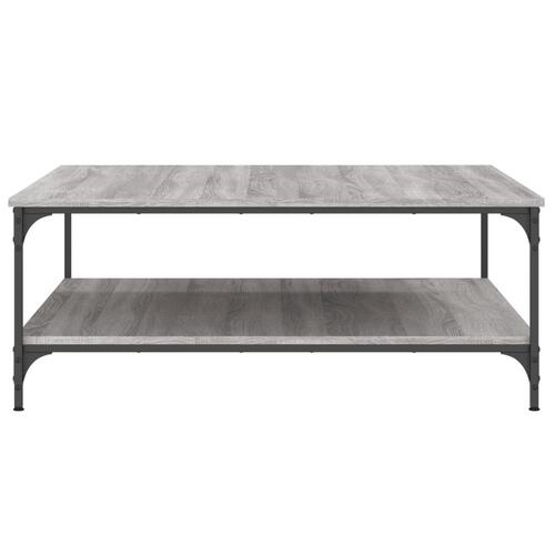 Sofabord 100x100x40 cm konstrueret træ grå sonoma-eg