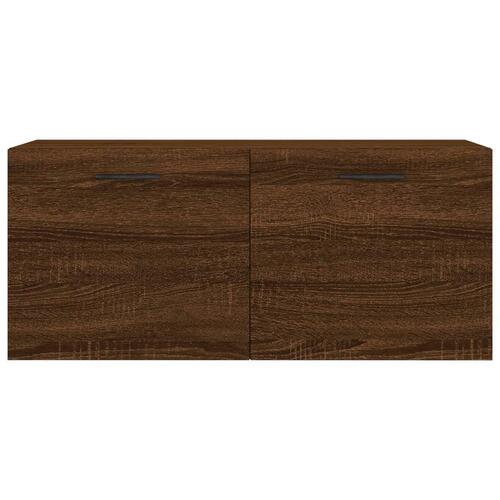 Vægskab 80x36,5x35 cm konstrueret træ brun egetræsfarve