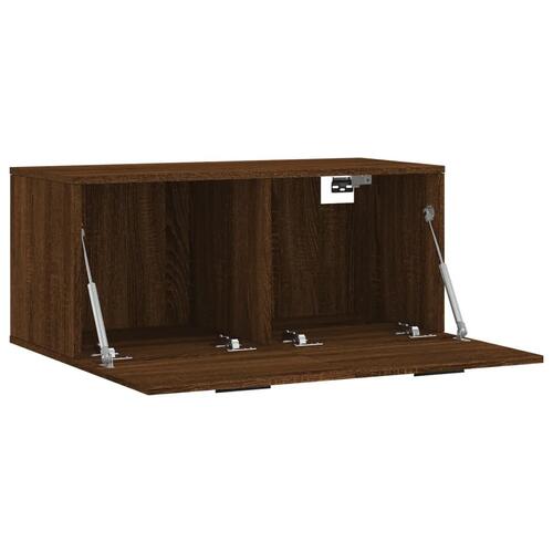 Vægskab 80x36,5x35 cm konstrueret træ brun egetræsfarve