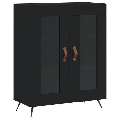 Skænk 69,5x34x90 cm konstrueret træ sort