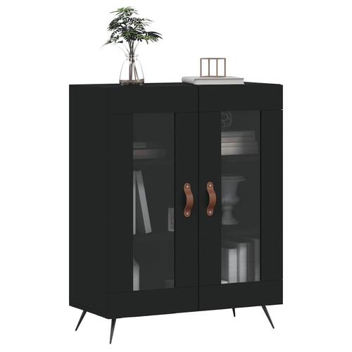 Skænk 69,5x34x90 cm konstrueret træ sort