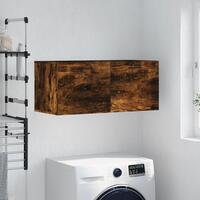 Vægskab 80x36,5x35 cm konstrueret træ røget egetræsfarve