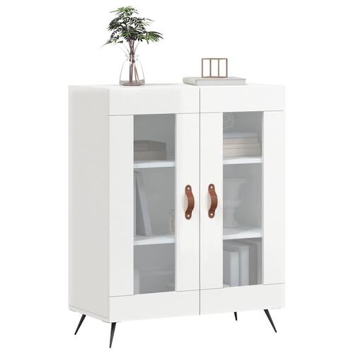 Skænk 69,5x34x90 cm konstrueret træ hvid højglans