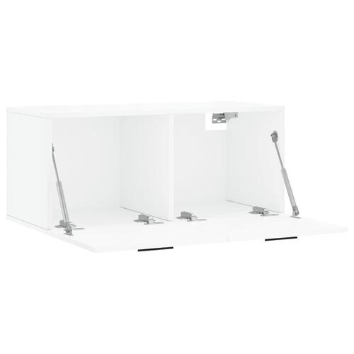 Vægskab 80x36,5x35 cm konstrueret træ hvid højglans
