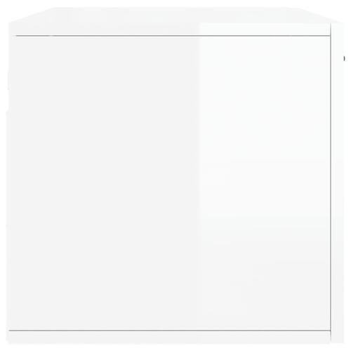 Vægskab 80x36,5x35 cm konstrueret træ hvid højglans