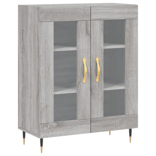 Skænk 69,5x34x90 cm konstrueret træ grå sonoma-eg