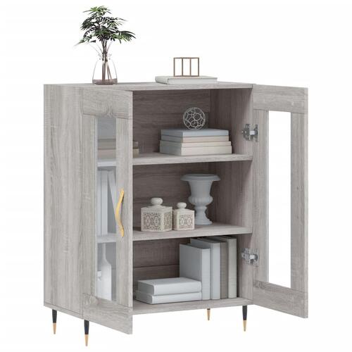 Skænk 69,5x34x90 cm konstrueret træ grå sonoma-eg