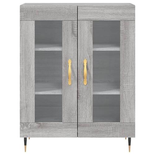 Skænk 69,5x34x90 cm konstrueret træ grå sonoma-eg