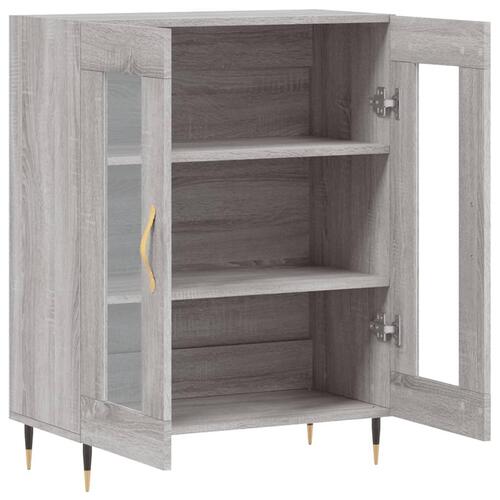 Skænk 69,5x34x90 cm konstrueret træ grå sonoma-eg