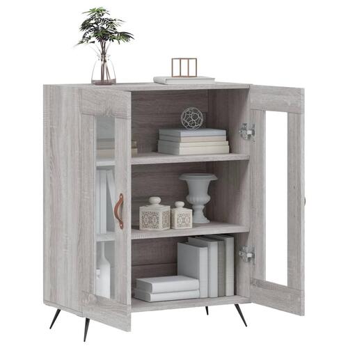 Skænk 69,5x34x90 cm konstrueret træ grå sonoma-eg
