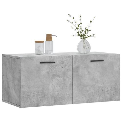 Vægskab 80x36,5x35 cm konstrueret træ betongrå