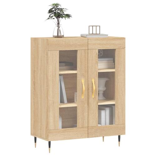 Skænk 69,5x34x90 cm konstrueret træ sonoma-eg