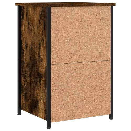 Sengeborde 2 stk. 40x36x60 cm røget egetræsfarve