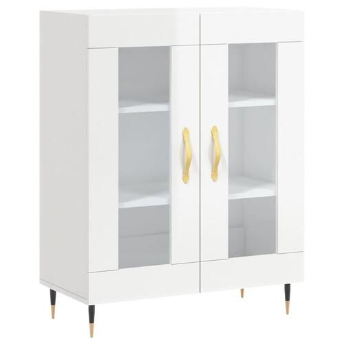Skænk 69,5x34x90 cm konstrueret træ hvid højglans