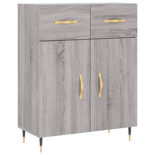 Skænk 69,5x34x90 cm konstrueret træ grå sonoma-eg