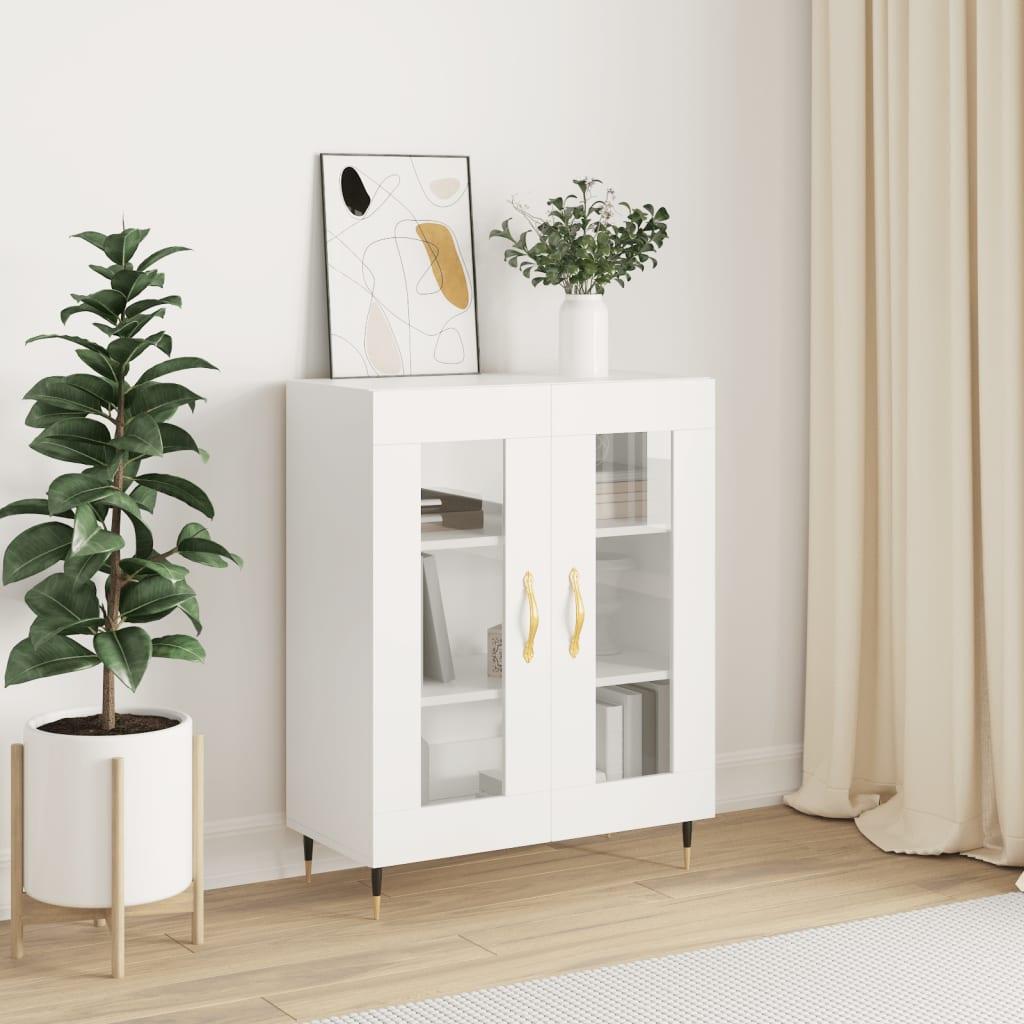 Skænk 69,5x34x90 cm konstrueret træ hvid