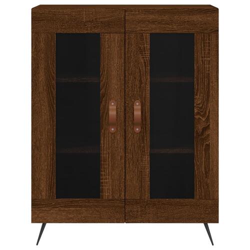 Skænk 69,5x34x90 cm konstrueret træ brun egetræsfarve