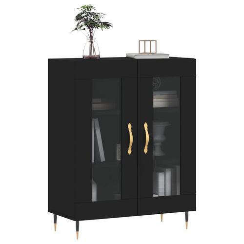 Skænk 69,5x34x90 cm konstrueret træ sort