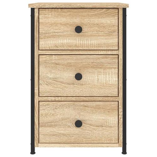 Sengeborde 2 stk. 40x36x60 cm konstrueret træ sonoma-eg