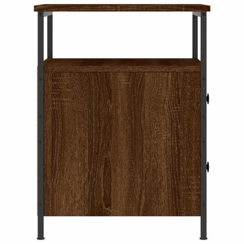 Sengeborde 2 stk. 44x45x60 cm brun egetræsfarve