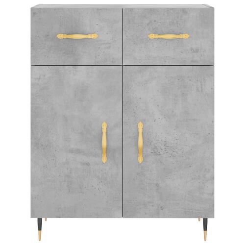Skænk 69,5x34x90 cm konstrueret træ betongrå