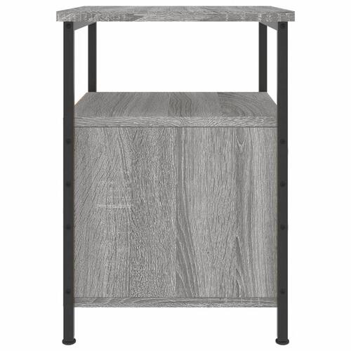 Sengeborde 2 stk. 34x35,5x50 cm konstrueret træ grå sonoma-eg