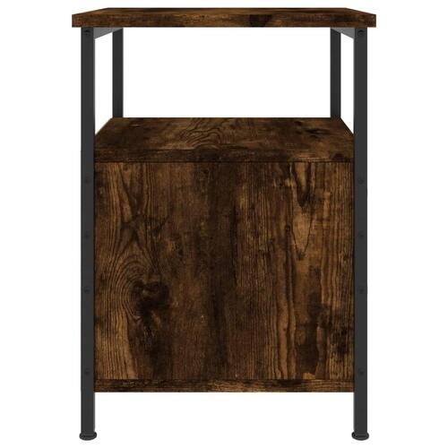 Sengeborde 2 stk. 34x35,5x50 cm røget egetræsfarve