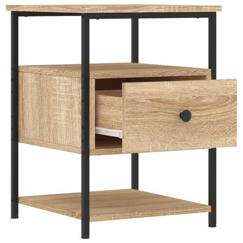 Sengeborde 2 stk. 40x42x56 cm konstrueret træ sonoma-eg