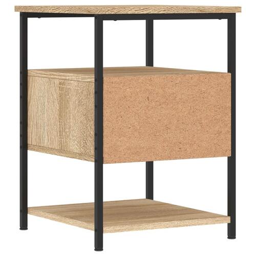 Sengeborde 2 stk. 40x42x56 cm konstrueret træ sonoma-eg