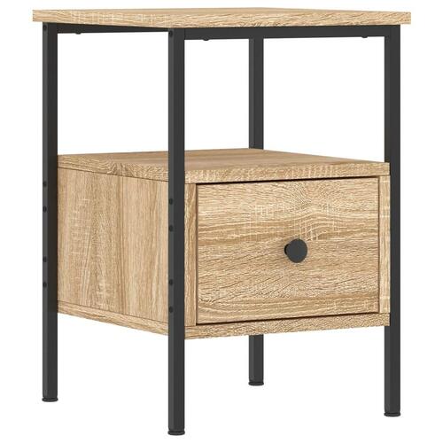 Sengeborde 2 stk. 34x36x50 cm konstrueret træ sonoma-eg