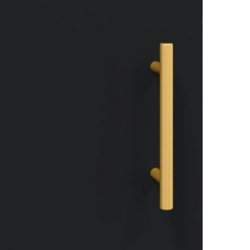 Tv-bord 150x30x50 cm konstrueret træ sort