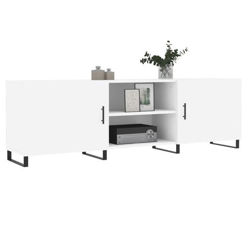 Tv-bord 150x30x50 cm konstrueret træ hvid