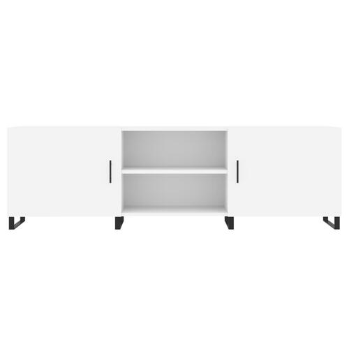 Tv-bord 150x30x50 cm konstrueret træ hvid