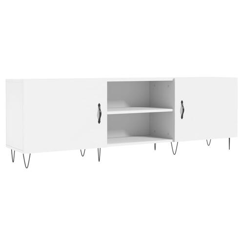Tv-bord 150x30x50 cm konstrueret træ hvid