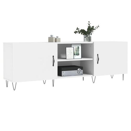 Tv-bord 150x30x50 cm konstrueret træ hvid