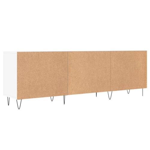 Tv-bord 150x30x50 cm konstrueret træ hvid