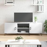 Tv-bord 150x30x50 cm konstrueret træ hvid