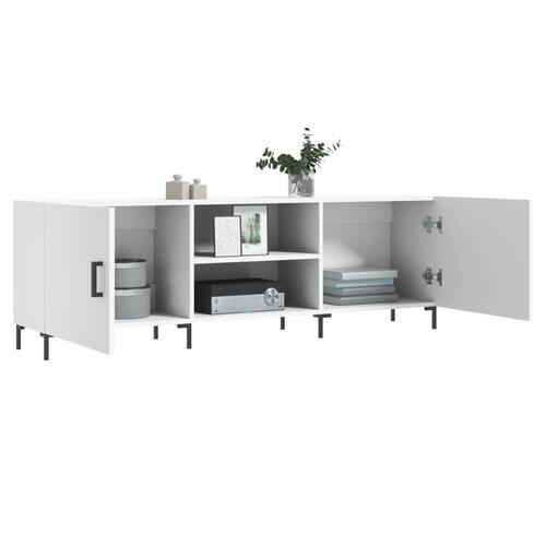 Tv-bord 150x30x50 cm konstrueret træ hvid