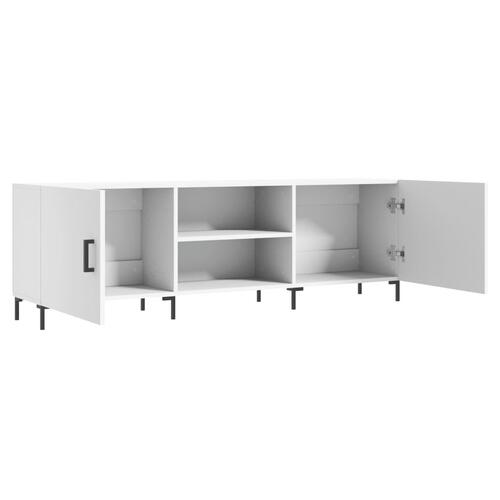 Tv-bord 150x30x50 cm konstrueret træ hvid