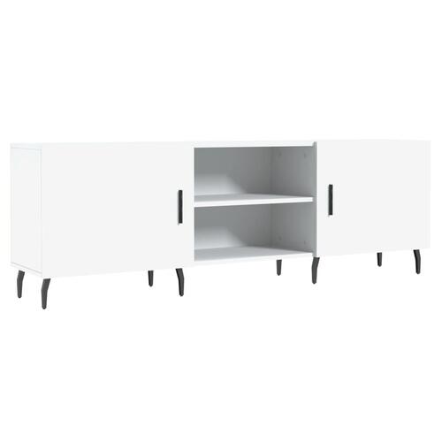 Tv-bord 150x30x50 cm konstrueret træ hvid