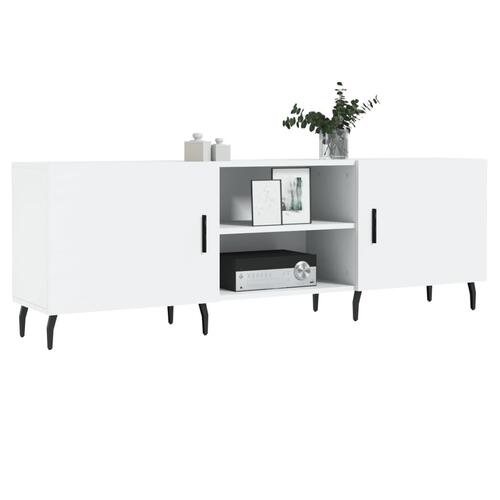 Tv-bord 150x30x50 cm konstrueret træ hvid