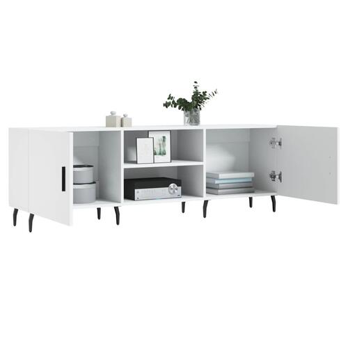 Tv-bord 150x30x50 cm konstrueret træ hvid
