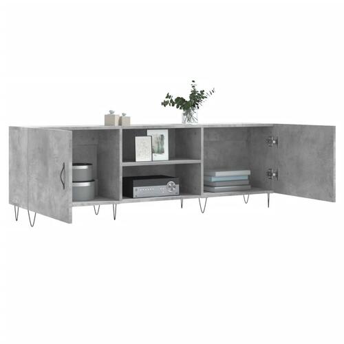 Tv-bord 150x30x50 cm konstrueret træ betongrå