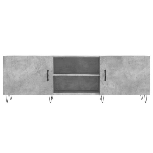 Tv-bord 150x30x50 cm konstrueret træ betongrå