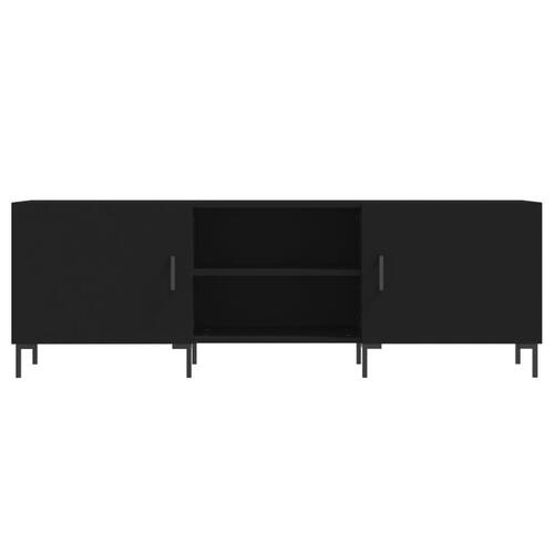 Tv-bord 150x30x50 cm konstrueret træ sort