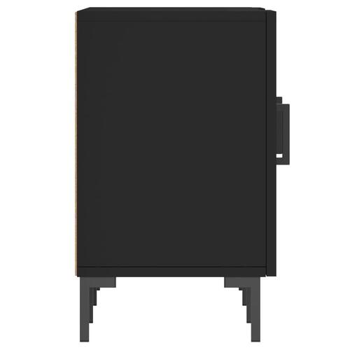 Tv-bord 150x30x50 cm konstrueret træ sort