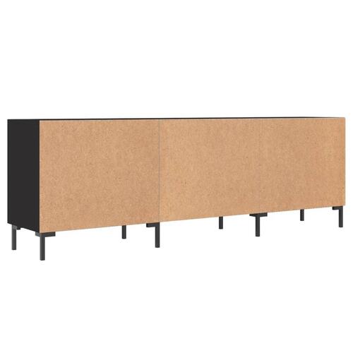 Tv-bord 150x30x50 cm konstrueret træ sort