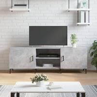 Tv-bord 150x30x50 cm konstrueret træ betongrå